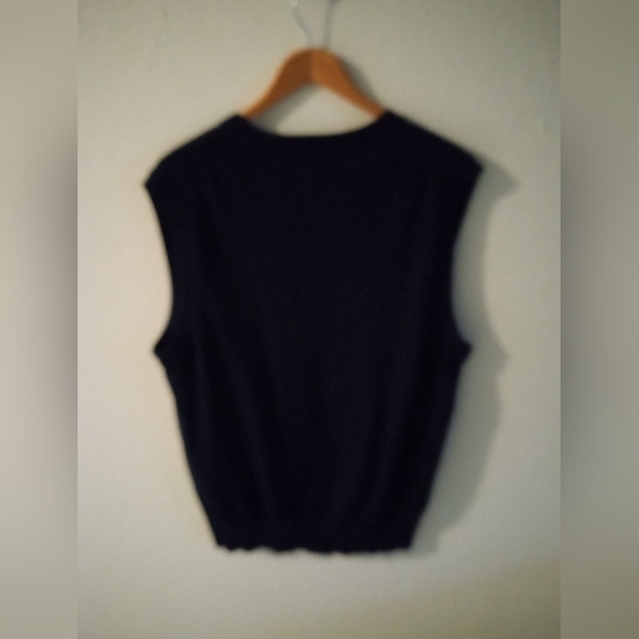 BROOKS BROTHERS Supima Cotton Pullover Vest In Navy Blue |L - Picture 5 of 7